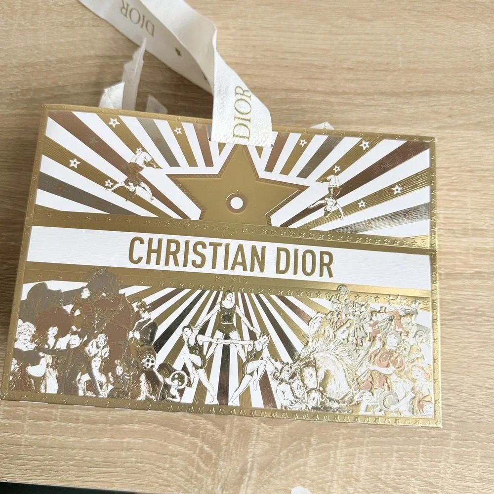 Christian‎ Dior Milan Italy Shopping Bag Gold Star Charm/Ribbon Circus of Dreams